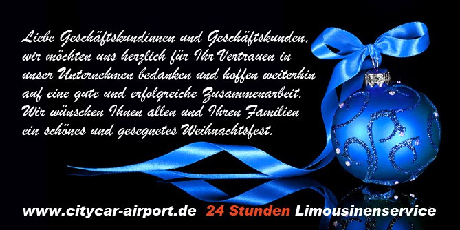 Ihr Flughafentransfer in der Weihnachtszeit